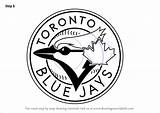 Jays Blue Toronto Logo Draw Step Drawing Mlb Tutorials Drawingtutorials101 Sports sketch template