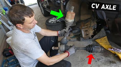 replace cv axle drive shaft  front wheel drive car youtube