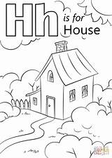 Letter Coloring House Pages Printable Alphabet Preschool Supercoloring Color Colouring Sheet Kids Drawing Words Super Kindergarten Abc Top Garden Houses sketch template
