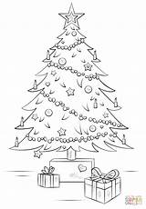 Weihnachtsbaum Malvorlage Kostenlos Ausmalbild Geschenken Ausdrucken Sketch Albero Malvorlagen Colorare Addobbato Coloring sketch template