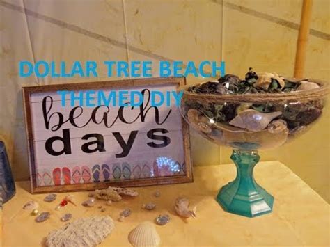 diy dollar tree beach theme bathroom decor youtube