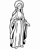 Mary Mother Coloring God Clipart Virgin Library Drawings Clip sketch template