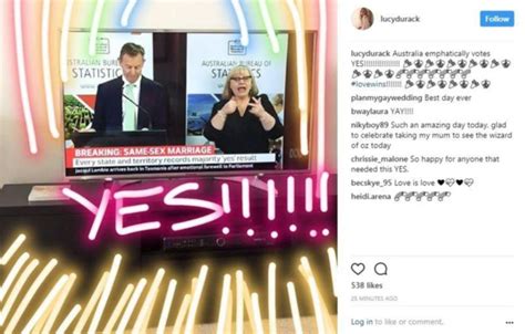 Celebrities React To Same Sex Marriage Result The West Australian