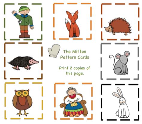 mitten book unit preschool printables
