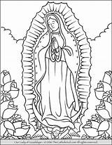 Guadalupe Coloring Lady Pages Virgen Drawing Diego Catholic Para Rivera Color Vocations La Sketch Mary Dibujos Thecatholickid Kids Printable Colorear sketch template