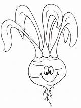 Turnip Coloring Pages Vegetables Recommended sketch template