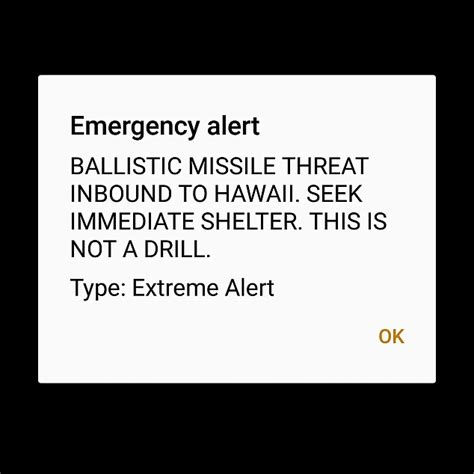 hawaii receives ballistic missile threat warning daily mail online