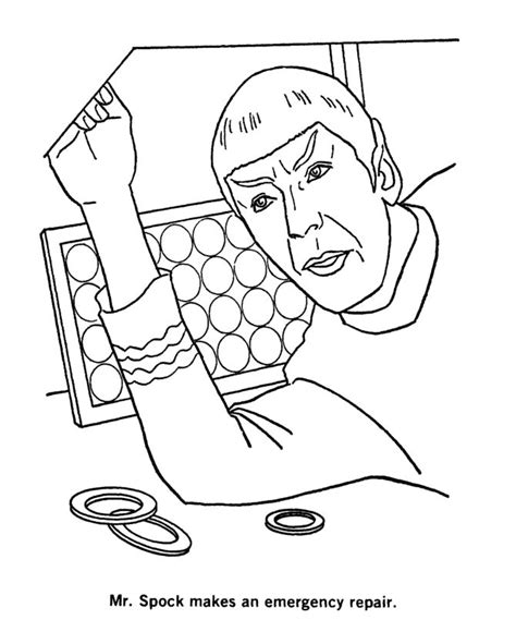 coloring pages star trek images  pinterest coloring books