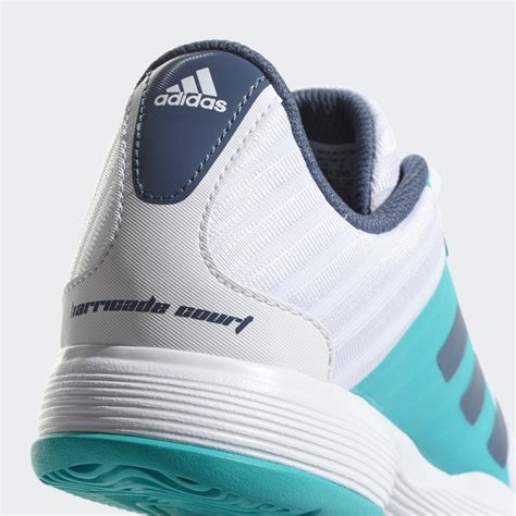 adidas womens barricade court tennis shoes whiteblue tennisnutscom