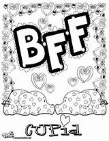 Coloring Pages Printable Bff Print Friends Sheets Girls Bubble Adult Letters Colouring Cool Adults Kids Teenagers Friend Forever Fun Teens sketch template