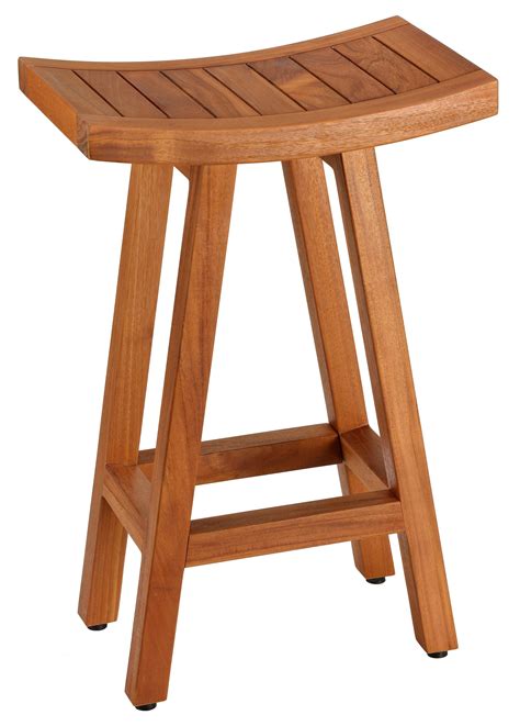 bare decor tori spa bar stool  solid teak  tall bar stools