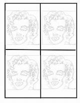 Warhol Andy Coloring Pages Pop Marilyn Monroe Colouring Template Marylin Templates Project Choose Board Clip Explore Library Popular sketch template