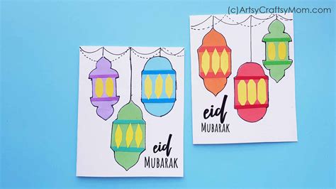 diy easy eid mubarak card  kids artsy craftsy mom