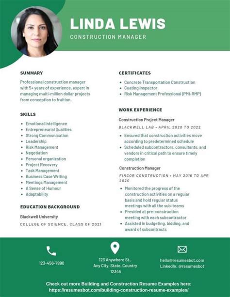 construction manager resume samples pdfdoc  rb