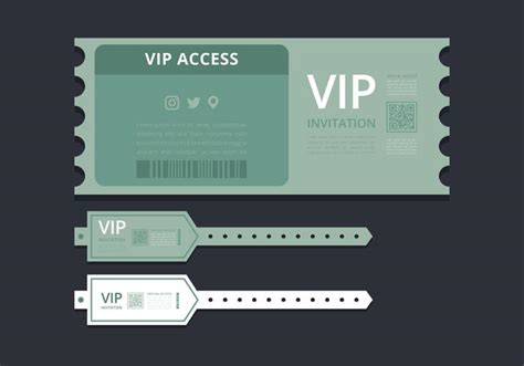 vip pass invitation template collection