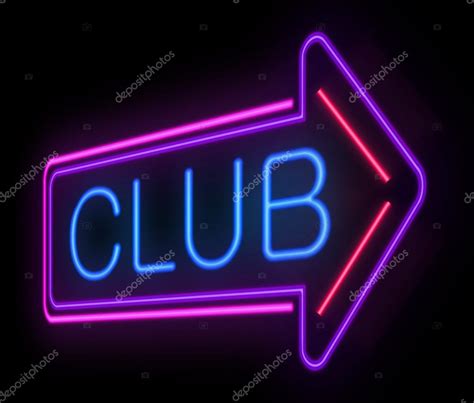 neon club sign stock photo  soul