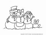 Snowman Family Coloring Pages sketch template