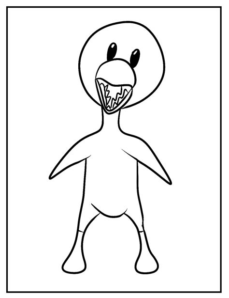 yellow  rainbow friends coloring page  printable coloring pages