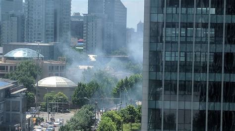 explosion   embassy  beijing chinas state media   immolation attempt
