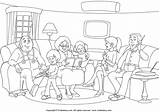 Familia Kindergarten Addams sketch template