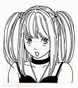 Misa Note Death Coloring Amane Manga Draw 3d sketch template
