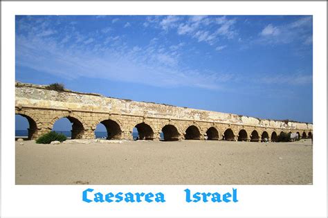 roman aqueduct caesarea israel photograph by john shiron