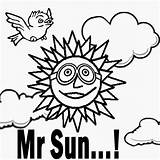 Coloring Yellow Pages Color Clipart Library Mr Sun sketch template