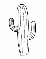 Cactus Coloring Pages Simple Printable Saguaro Drawing Outline Color Template Book Sketch Pretty Para Drawings Sheet California Tocolor Getdrawings Negro sketch template