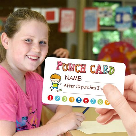 50pcs reward punch cards motivational innovative design supportive