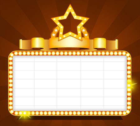 blank theater sign template