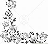 Coloring Corner Vines Pages Color Grapes Printable Ong Edge Bottom Left Vine Template Food Templates 11kb 599px Fruits sketch template