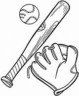 Baseball Coloring Bat Glove Drawing Pages Cubs Chicago Mlb Ball Yankees Softball Clipart Gears Complete York Color Getdrawings Drawings Logo sketch template