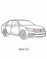 Jetta Gli Vw Volkswagen sketch template
