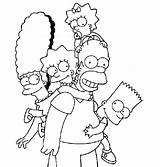 Simpsons Coloring Pages Simpson Pintar sketch template