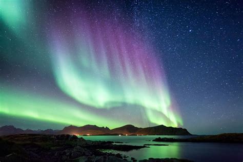 The Aurora Borealis Northern Lights In Scandinavia