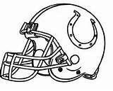 Coloring Pages Colts Football Helmet Steelers College Logo Indianapolis Green Bay Bengals Packers Broncos Nfl Dame Helmets Printable Drawing Notre sketch template