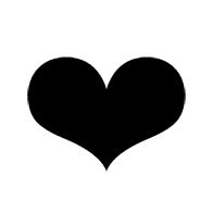 black heart outline clipart