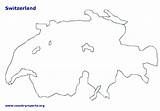 Switzerland Map Outline Maps Color Area Country Countryreports sketch template
