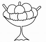 Ice Cream Coloring Pages Scoops Bowl Cup Clipart Icecream Color Cookie Clip Comments Colouring Coloringkidz sketch template