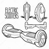 Hoverboard Scooters Segway sketch template