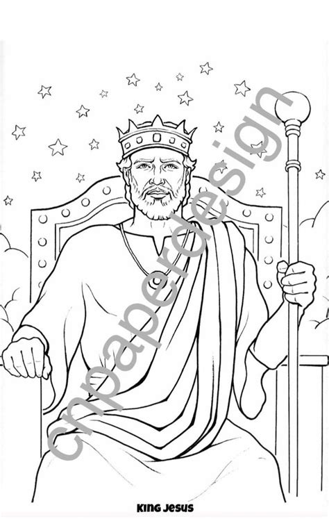 printable coloring page  kids  adults bible character jesus