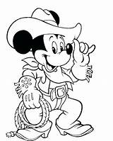 Coloring Pages Western Mickey Mouse Cowboy Cowboys Print Disney Kids Adults Printable Sheets Dallas Farm Color Logo Wear Adult Costum sketch template