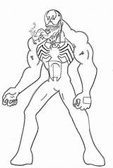 Venom Coloring Dibujos Malvorlage Spider Raskrasil Malvorlagen Hambriento sketch template