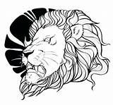 Lion Outline Face Drawing Paintingvalley Coloring sketch template