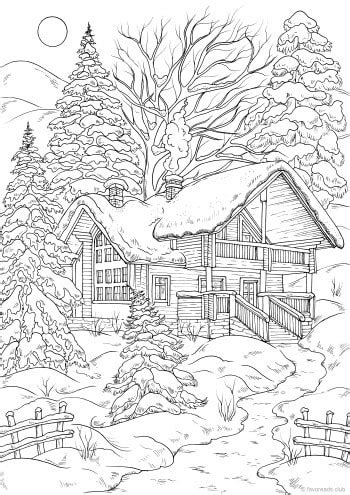 winter house favoreads coloring club