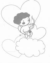 Coloring Cherub Valentine Conversation Cupid Heart Pages Printable Printables Print Line Sheet Getdrawings Drawing Getcolorings Clipart Color Valentines Kids sketch template