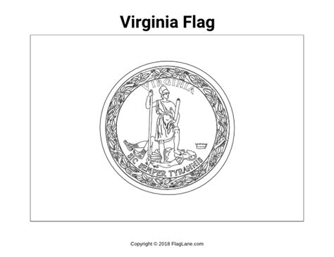 printable virginia flag coloring page    https