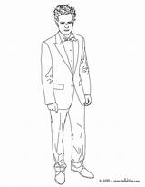 Coloring Suit Man Men Pages Robert Pattinson Color Hellokids Print Printables sketch template