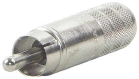 switchcraft  rca plug cable mount long body nickel finish click   image