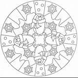 Mandalas Invierno sketch template